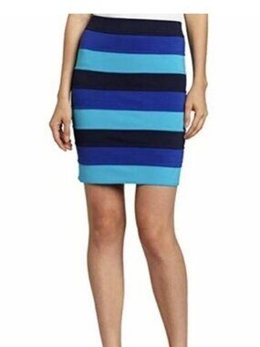 Lilly Pulitzer Cheyenne Pencil Skirt Blue Striped Stretch